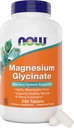 Now Foods Magnesium Glycinate, 240 tabletter - Understøtter sund muskel og nerve funktioner - ikke-GMO