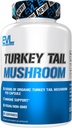 Evolution Nutrition Turkey Tail Mushroom - 500mg Organic Turkey Tail Mushroom per kapsel - immunforsvar - Kosttilskud - Vegan & ikke-GMO - 60 Servering - 60 Kapsler