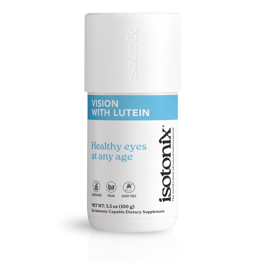 Isotonix Vision Formel med Lutein - understøtter Eye Health, Vision & Circulation - Antioxidanter, Zink, C-vitamin, E, Bilberry, Zeaxanthin - Eye supplement til Klarhed & Beskyttelse - 30 Serveringer