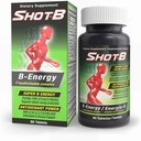 Shot B Multivitamin Complex, B- Energy, vitamin B Complex med antioxidant Support, B Complex Vitamin med A, C, D, E & folinsyre til cellulær energi og immunforsvar - 6 Key B Vitamin, 60 Tæl