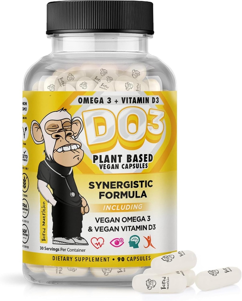 Kedt ernæring Vegan Omega 3 og vitamin D3 Supplement 90Ct