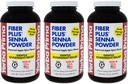Yerba Prima Fiber Plus Senna Powder, 12 Ounce (Pack of 3) - for korttidsbrug til at genoprette regelmæssighed, Forbedret Apple Spice Flavor, Stevia Sødet, Giver Gentle Overnight Relief, Non- GMO