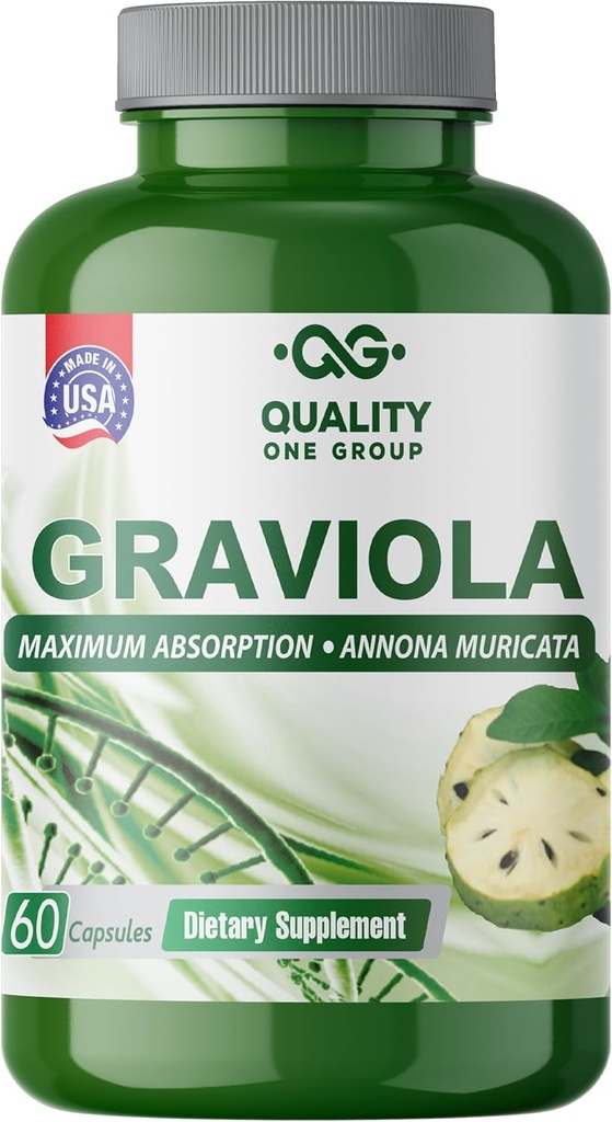 GRAVIOLA MAX - Pure Graviola Extract Supplement - Soursop (Annona muricata) - Immunsystemet Booster & antioxidanter i hver kapsel af Pure Graviola