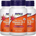 D3- 5000 IE, 240 Softgels, pakning med 3 stk.
