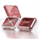 DUBSTAR Daily Pill Organizer, 4 Compartments Portable Travel Small Pill Case, Pill Box for Purse Pocket til at holde vitaminer, torsk leverolie, kosttilskud og medicin (rød)