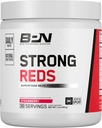 BARE PERFORMANCE NUTRITION, BPN Strong Reds Superfood Powder, Digestive Enzymes, Antioxidants, Improved Natural Energy, 30 Servings, Strawberry