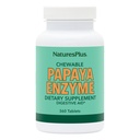 Natures Plus Papaya Enzyme - 6 mg Papain - Alle naturlige fordøjelsestilskud, Indeholder Amylase & Protease - 360 tyggetabletter (360 Servere)