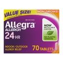 Allegra Voksen 24- timers Allergi Relief Tablets, non- Drowsy Indendørs og Udendørs Allergi Medicin, 180 mg Fexofenadine HCI Antihistamin Pill, 70- greve