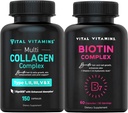 Vital Vitamin Multi Collagen Pills + Biotin Complex Pills