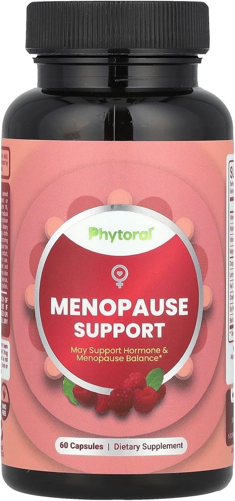 Phytoral Complete Herbal Menopause Supplement for kvinder - kvindelige Hormone Balance Kapsler for natten Sved Hot Flashs & Mood Swings med Dong Quai, Chaste Berry & Black Cohosh Root - 60 Count Pack