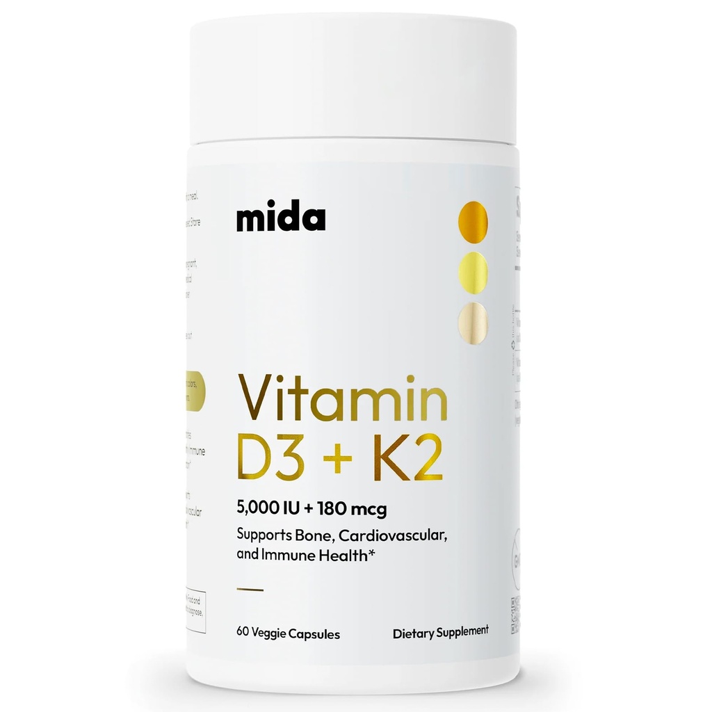 Mida Health ® D3 K2 vitamin 5000 IE med MK- 7