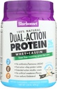 Bluebonnet Nutrition Dual-Action Protein Powder, Whey from Grass Fed Cows, No Sugar Added, Non GMO, Gluten & Soy Free, Kosher Dairy, French Vanilla Flavor, Off-white, 16.8 Oz