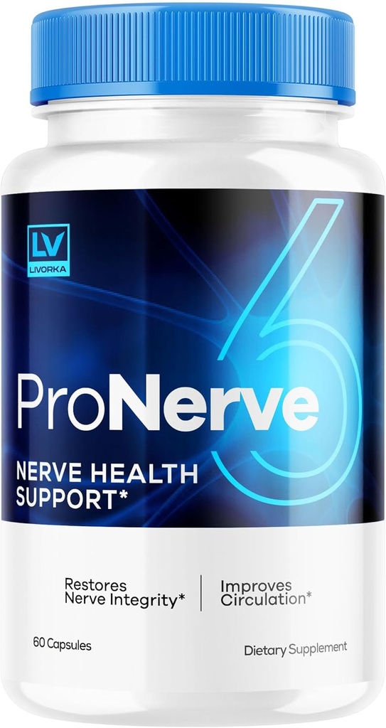 LIVORKA Pronerve 6, Nerve Health Support Advanced Formel - 60 kapsler til 1 måned