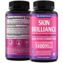 Glutathione kapsler - 1.500mcg L- Glutathion tillæg med C-vitamin - hud Tone Enhancer - mål mørke skeer & acne mærker - potent antioxidant - 60 hudpiller