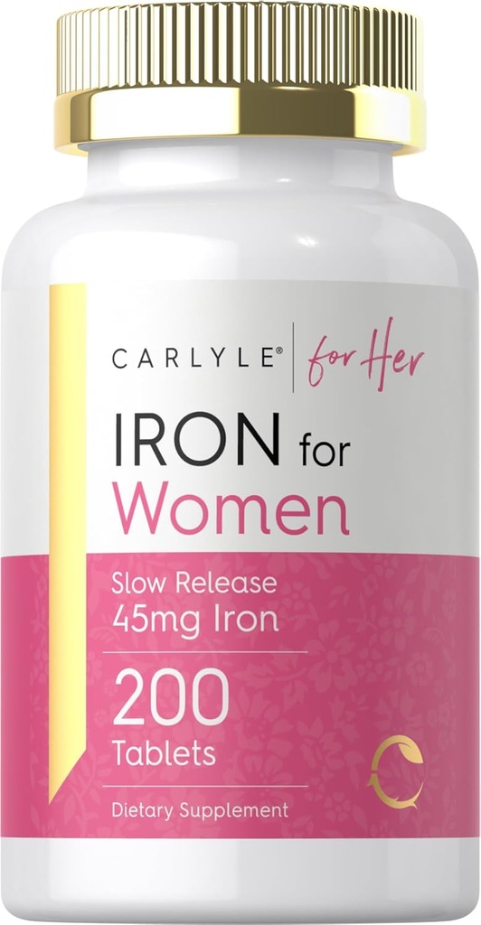 Carlyle Iron Supplement for Womens; 45mg ttesmå tabletter