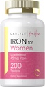 Carlyle Iron Supplement for Womens; 45mg ttesmå tabletter