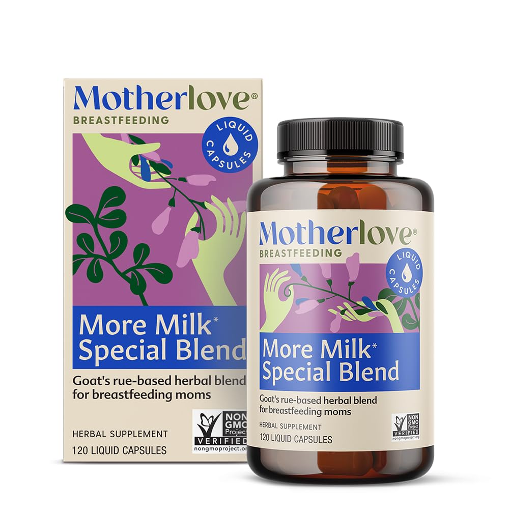 Motherlove More Milk Special Blend (120 Capsule Værdi Størrelse) Herbal Amning Supplement w / Geat 's Rue to Build Breast Tissue & Support Breast Milk Supply - Non- GMO, Organic Herbs, Vegan, Soy- Free