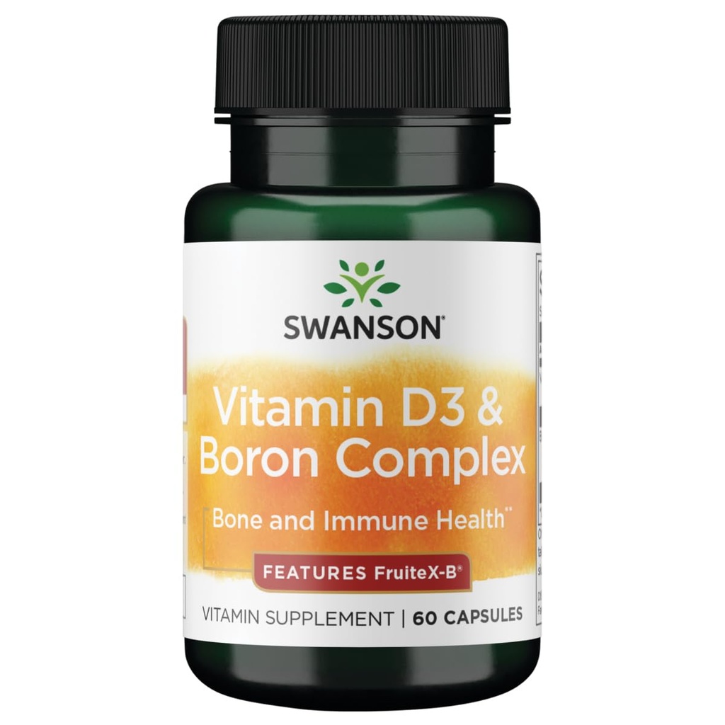 Swanson D-vitamin & bor 60 kapsler