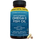 Viva Naturals Omega-3 Fish Oil, Triple Strength, 2500 mg, 30 Softgels - Re- Esterified Omega 3 Fedtsyrer herunder EPA, DHA, DPA - Passatarian-Friendly