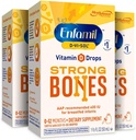 Enfamil D- Vi- Sol D-vitamin Liquid Supplement dråber til spædbørn, Støtte stærke tænder og knogler i nyfødte babyer, Easy- to- use, Gluten Free, 50 ml dråbetæller flaske, pakke med 3