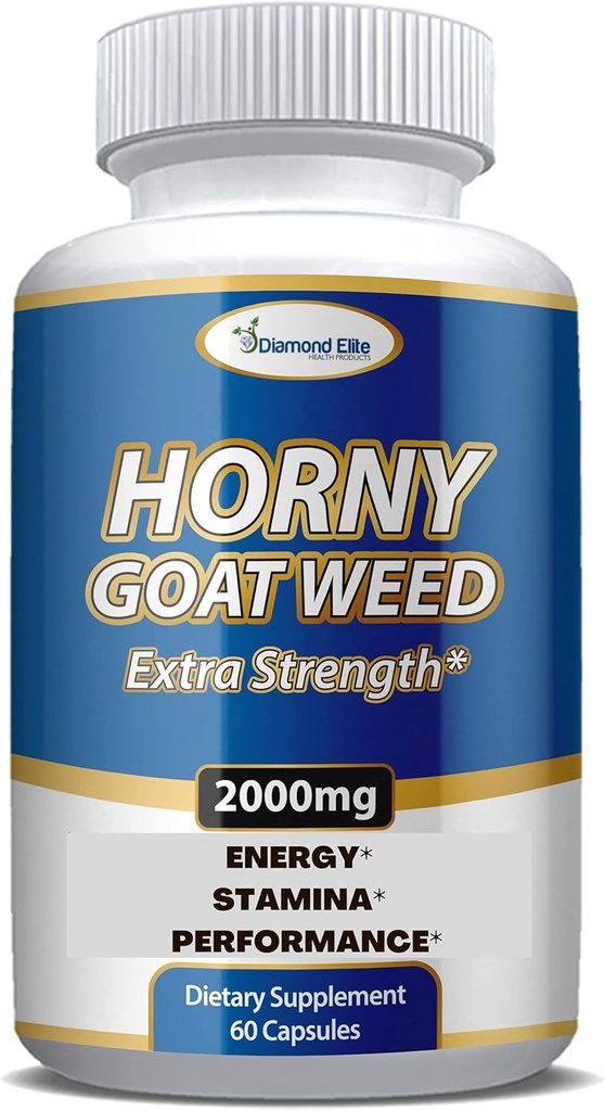 Extra Strength Horny Geat Weed Extract - Energy, Performance, & Stamina Booster - med Maca, L- Arginin, Tongkat Ali for mænd og kvinder - 60 kapsler