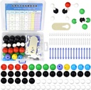 136stk Organic Kemi Molecular Model sæt for studerende og lærer Uorganisk & Organic Akademisk Kemi Uddannelse 59 Atomer & 76 Links bonds & 1 Link Atoms Remover