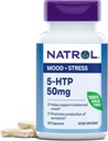 Natrol Mood & Stress 5- HTP 50mg, Kosttilskud Hjælper med at understøtte et afbalanceret mood, 30 kapsler, 7- 30 dages forsyning