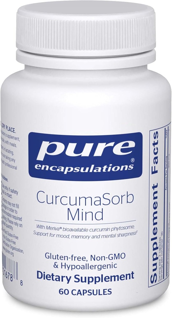 Pure indkapslinger CurcumaSorb Mind Note 124; supplement til Support Memory, Sharpness, og Kognitiv Funktion *