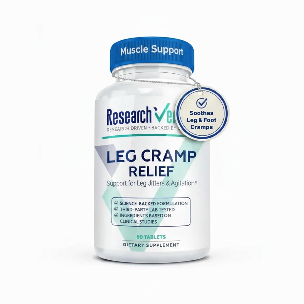 Forskning Verificerede Leg kramper - Magnesium, B Vitamin, Ingefær, Kamille, BioPerine - Circulation Support - Vegan - 1 Måned Supply