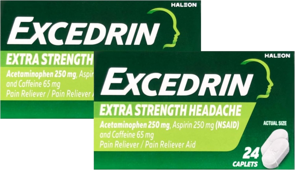 Extradrin Extra Strength - 24 kapsler, pakke med 2