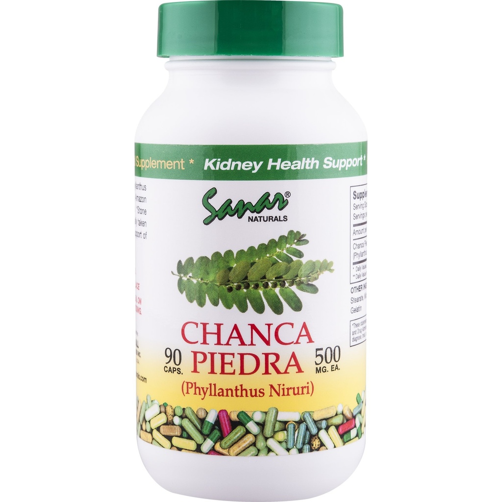 Sanar Naturals Chanca Piedra, 90 kapsler - Stone Breaker Extra Strength - Natural Detox og Stones Dissolver