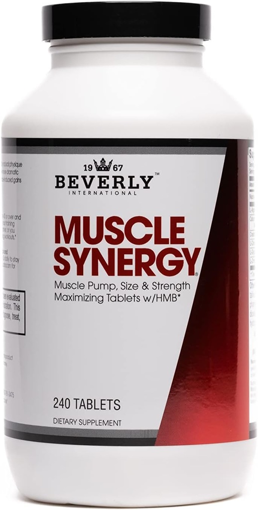 Beverly International Muscle Synergy 240 TABS (15 Servere) Klinisk doserede ingredienser - HMB, L-Arginin, L-Citrullin, Creatinine monohydrat, L-Ornithin. Større-stærkere-varige pumper.