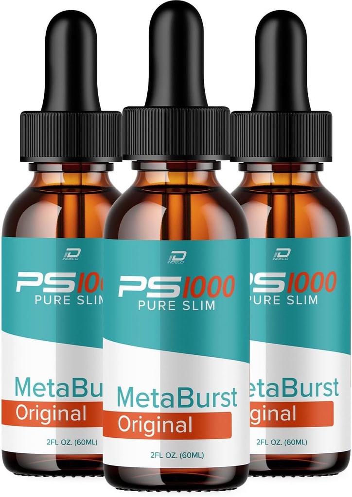 Metaburst PS1000 Pure Drops Liquid Supplement - PS1000 Metaburst Liquid Drops, PS1000 Original Metabolic Support Supplement, PS1000 Pure Metaburst Anmeldelser (3 Pack - 3 Måned Supply)