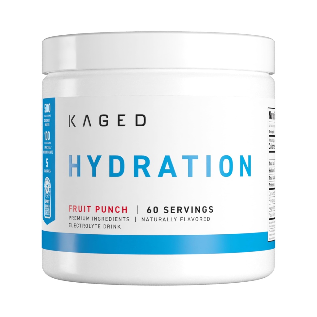 Cated Hydration Electrolytes Powder • 124; Fruit Punch • 124; Hydra- Charge Sports Drink Mix • 124; Pre, Post, Intra Workout • 124; Lav Carb • Vegan • Gluten Free • 124; Kosttilskud til mænd & kvinder • 124; 60 Servering