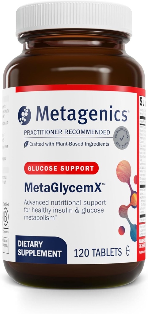 Metagenics MetaGlycemX - 100 mg Alpha- Lipoinsyre - Understøtter kulhydrat Metabolisme * - Antioxidant Support * - med Green Tea Extract - Non- GMO & Gluten- Free - 120 Greve