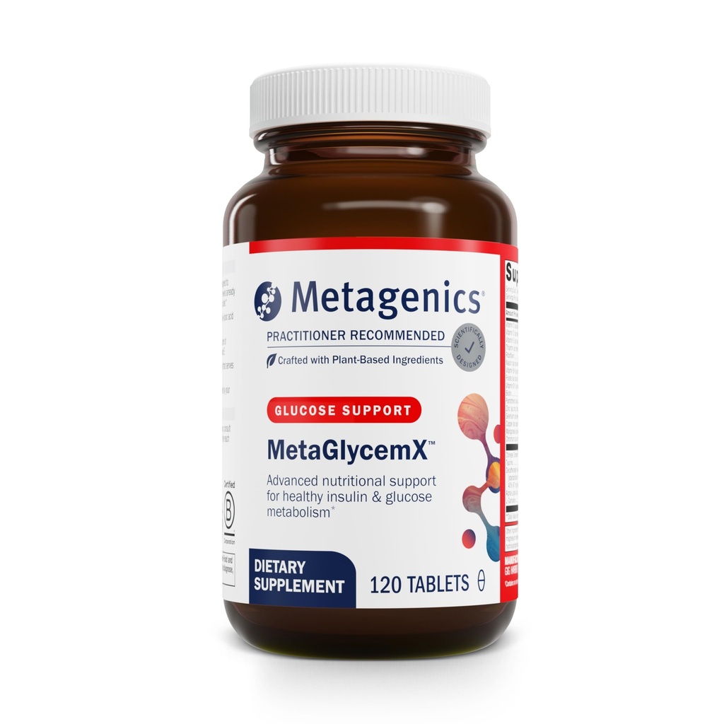 Metagenics MetaGlycemX - 100 mg Alpha- Lipoinsyre - Understøtter kulhydrat Metabolisme * - Antioxidant Support * - med Green Tea Extract - Non- GMO & Gluten- Free - 120 Greve