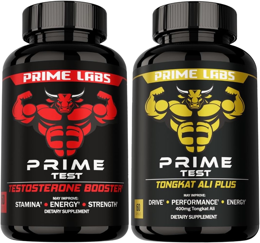 Prime Labs Prime Test Testosteron Booster (60 ct) + Tongkat Ali Plus (60 ct)