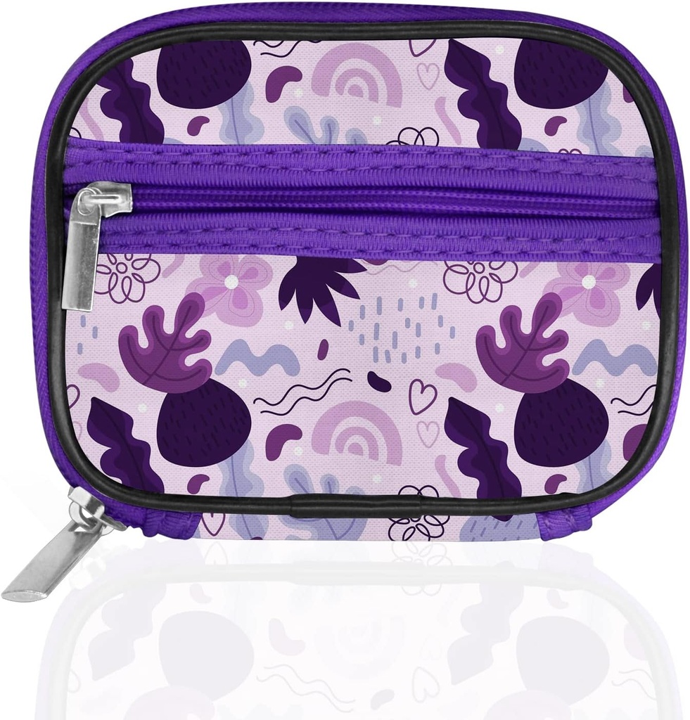 Serfeymi Weekly Travel Pill Organizer Pill sag for purse med Aftagelig 7 Day Pill Box, Fashionable Travel Medicine Organizer Pill Container til medicin, Vitamin - Purple 02