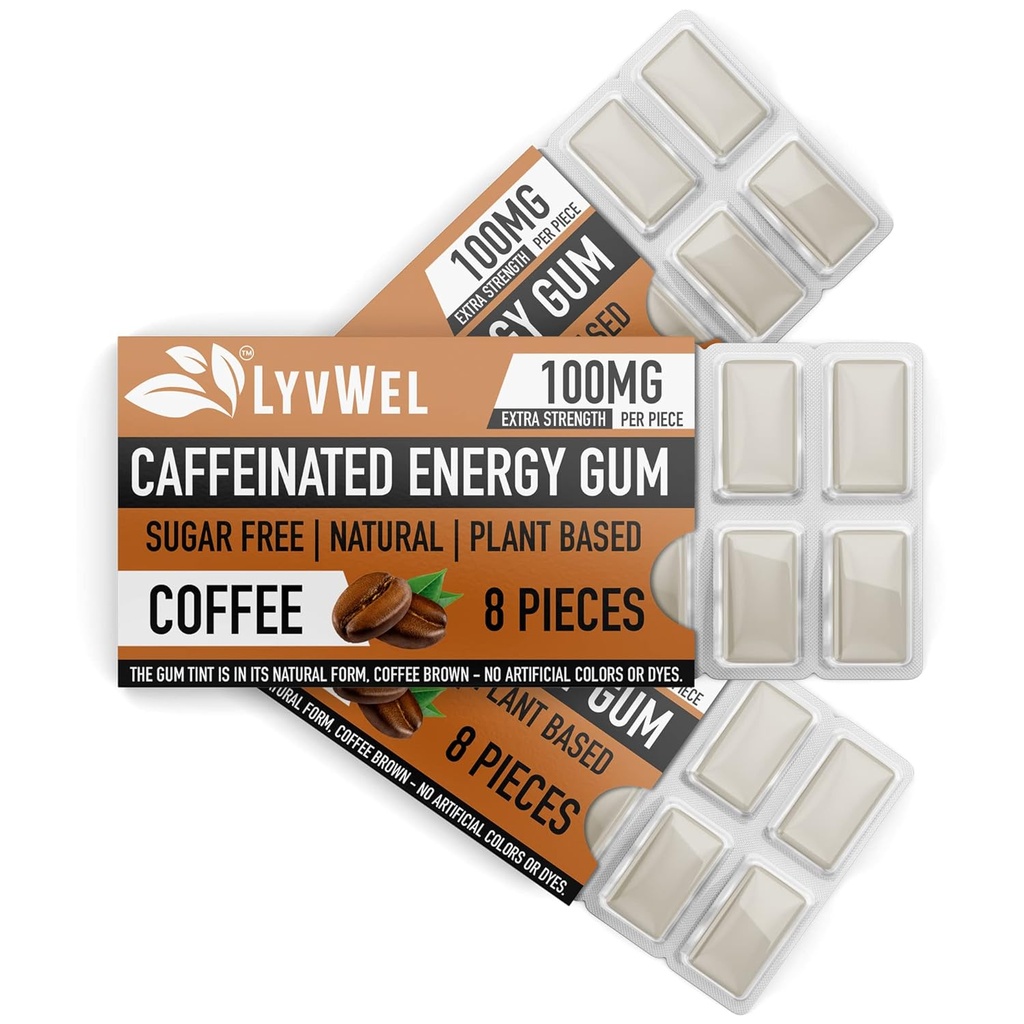 LyvWel Energy Gum be 124; 100mg koffein per perle