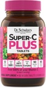 Dr. Schulze's Super-C Plus - Vitamin C Supplement for Immune Support - Skin Health & Antioxidant Support - High-Potency Formula - Plant-Based Superfood - Gluten-Free & Vegan - 60 Count (20 Servings)