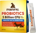 Probiotika til hunde og katte, 5 Millioner CFU, Veterinarian Formuleret, fordøjelses- og immunsundhed, Gut Flora Balance, Alle naturlige probiotiske pulver, kylling lever flavor, 20 sticks