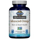 Livets have Dr. Formuleret Advanced Omega Fish Oil - Lemon, 1,290mg EPA, DHA + DPA i triglycerid form, Enkelt kilde Omega 3 supplement til Ultimate Brain & Heart Health, Non- GMO, 180 Softgels