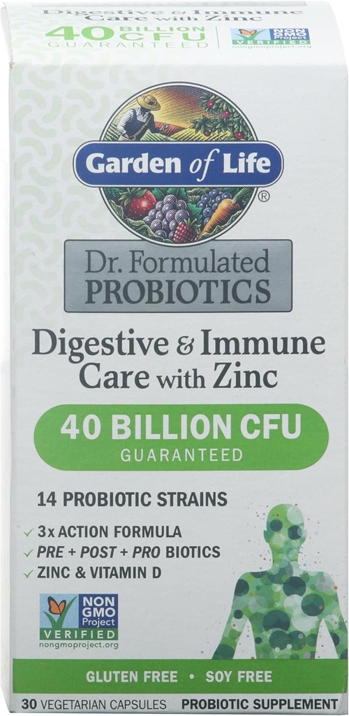 Livets have, DR. Formuleret Probiotika fordøjelse & immunpleje med zink, 30 Greve