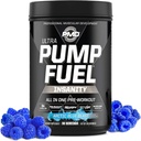 PMD Sports Pump Fuel Ultra Insanitet - Premium Pre Workout Powder & Muscle Pump, Greater Focus, Endurance & Recovery, Premium Creatin, Arginin & Beta Alanine - Arctic Blue Blast (30 Servere)