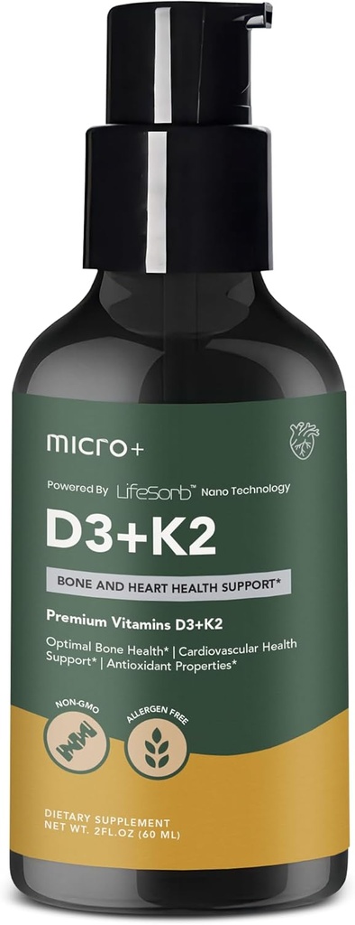 D3K2 + ved Micro + Vitamin supplement med LifeSorb teknologi - D3 K2 supplement, ben og immunforsvar