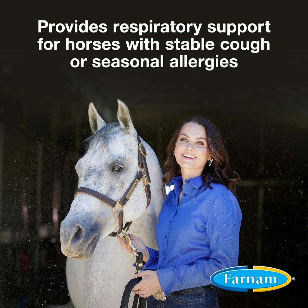 Farnam Hoste Free Horse Hough Supplement Pellets, Giver respiratorisk støtte til heste W / Sæsonallergier eller Stabil Hoste, 1,75 lb, 48 dages forsyning (pakke med 2)