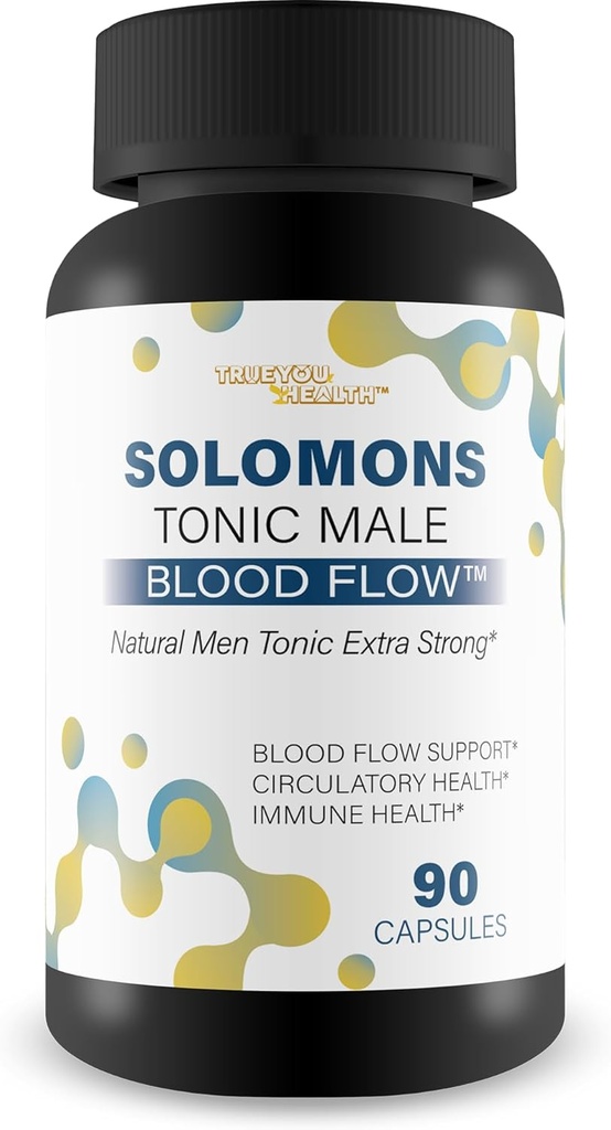 Solomons Tonic - vores bedste Herre Blood Flow Supplement - Good Blood Flow Support - Mand Blood Flow Kapsler - Max Blood Flow Pills - Blood Circulation Kosttilskud til mænd - Mand Blood Circulation Pills