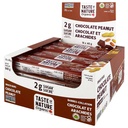 Smag på naturen - Økologisk 2g Sukker Chokolade Peanut - Lavsukker Snack and Breakfast Bar, High Fiber Energy Bar - 16 Grev Snack Pack
