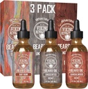 Viking Revolution Beard Oil for mænd 3 Pack - Natural Herre Beard Oil Variety Set 2 - Sandalwood, Undufted og Bay Rum Scents - Beard Conditioning og fugtgivende for et sundt skæg (3 Pack, 1oz)