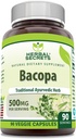 Herbal Secrets Bacopa Powder 500 Mg 90 Veggie Capsules Supplement | Non-GMO | Gluten Free | Made in USA